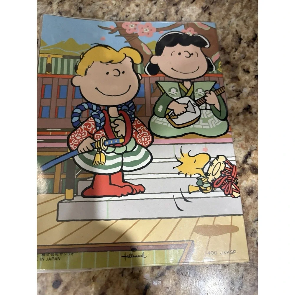 Vtg RARE Peanuts Notepad Tablet Snoopy Charlie Brown 1965 Hallmark made  Japan